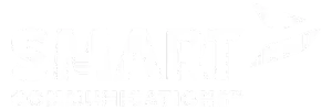 Smart Comms logo (whiteout)