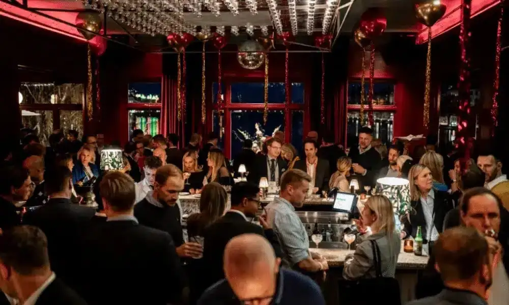 Banking event after-party in Copenhagen bar