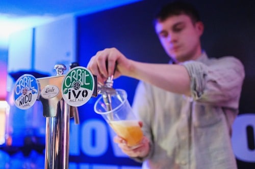 Craft beer stand at event