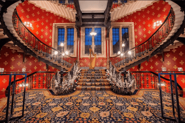 Staircase in St Pancras Renaissance Hotel, London