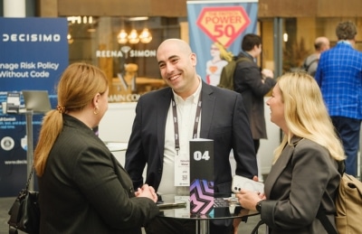 Networking at banking event