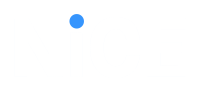 NiCE_Logo Artwork_RGB_Master file_NiCE Logo_White_Blue dot